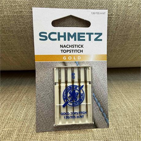 Schmetz 130/705 Size 80 H-NT VDS Gold Topstitch Needle Image 1