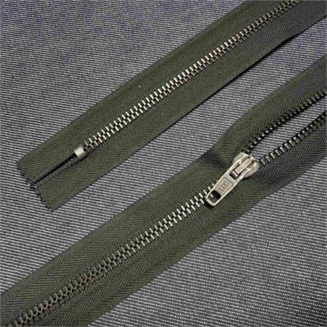Lampo #5 Antique Silver Closed End Zip  Image 1