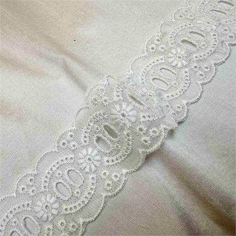Recycled Lyocell Eyelet Broderie Lace Image 1