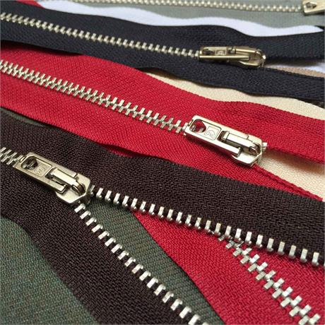 Rubi No.3 White Brass Trouser Zip - 23cm Image 1