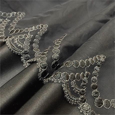 Embroidered Stretch Tulle Image 1