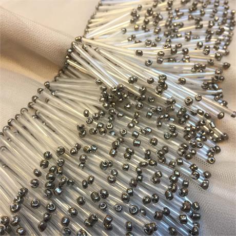 Heavy Handmade Indian Beaded Fringe Image 1