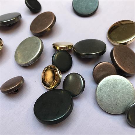 Flat Top Metal Shank Button Image 1