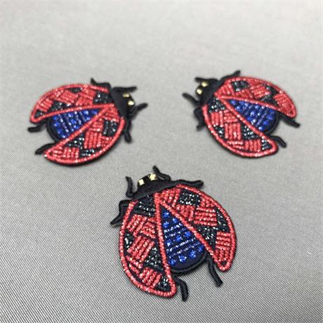 Fusible Metallic Ladybird Motif Image 1
