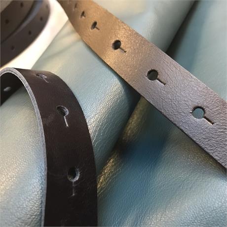 Leather Strapping with Punched Keyholes Image 1