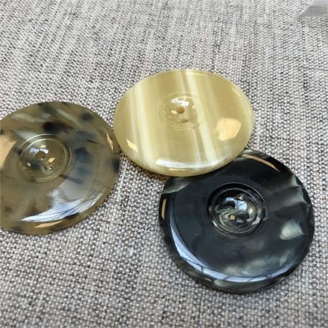 Large Italian Resin Coat Button Image 1
