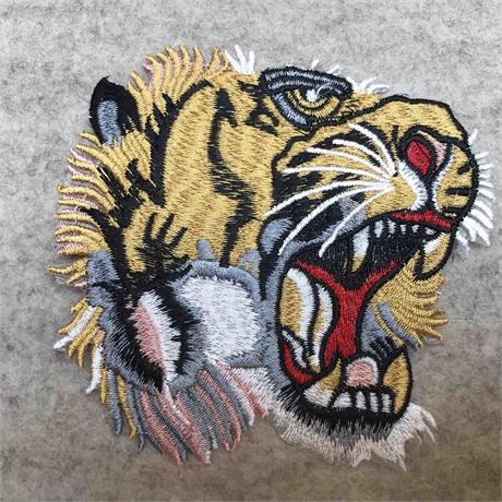 Fusible Embroidered Tiger Motif Image 1