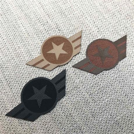 Fusible Imitation Leather Insignia Motif Image 1