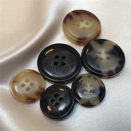 4-Hole Mock Horn Coat Button Image 1