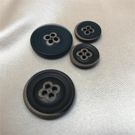 Italian Polyester Menswear 4-Hole  Butto Image 1