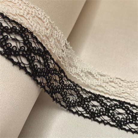 Fine French Corded Scallop Lace Strip Image 1