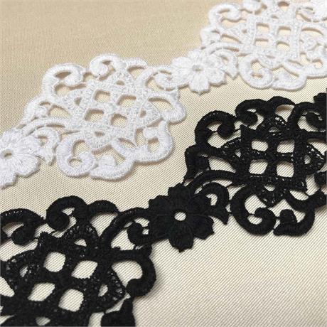 Fine French Cotton Embroidered Lace Image 1