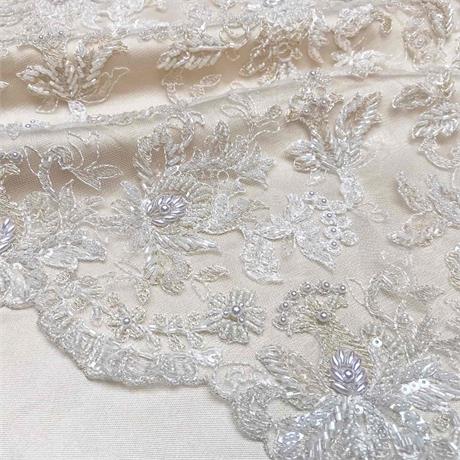 Heavy Beaded Allover French Lace Image 1