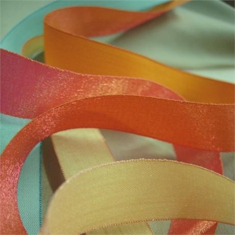 Satin Colour Shot Sari Ribbon 15mm Image 1
