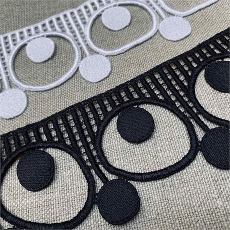 Viscose/Polyester Macrame Border Image 1