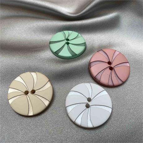 Italian 2-Hole Icecream Swirl Button Image 1