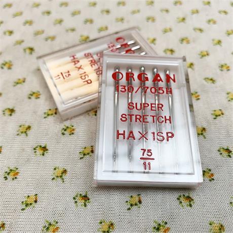 Organ Type 705H/130-S Super Stretch Machine Needles 5pk - #75 Image 1