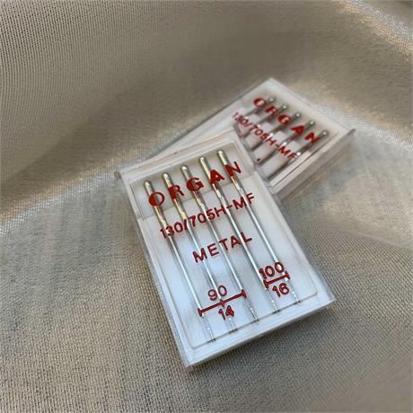 Organ Type 130MET Metallic Machine Needles 5pk - #90-100 Image 1