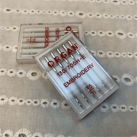 Organ Type 705H/130-E Embroidery Machine Needles 5pk - #75 Image 1