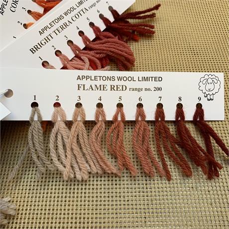 Appletons 4-ply Tapestry Wool Skein Flame Red - 10m Image 1