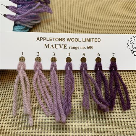 Appletons 4-ply Tapestry Wool Skein Mauve - 10m Image 1