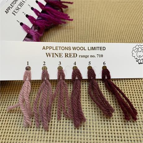 Appletons 4-ply Tapestry Wool Skein Wine Red - 10m Image 1