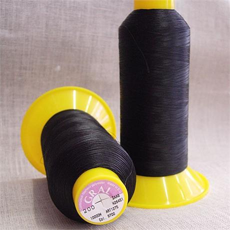 Black Gral Polyester 10000m Cones Image 1