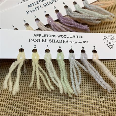Appletons 4-ply Tapestry Wool Skein Pastel Shades - 10m Image 1