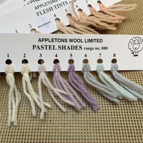Appletons 4-ply Tapestry Wool Skein Pastel Shades - 10m Image 1