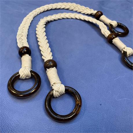 Braided Bag Handle with Rings - Pairs Image 1