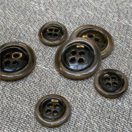 Italian Aged and Varnished 4-Hole Corozo Button Image 1
