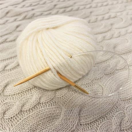 23cm SeeKnit Koshitsu Asymmetric Circular 3.5mm Bamboo Needle Image 1