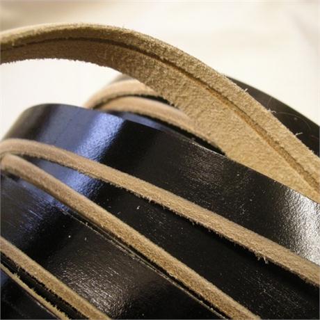 Black Leather Welt Image 1
