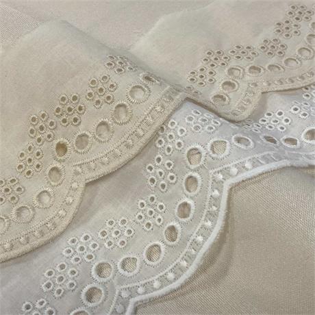 Portugese Cotton Broderie Border Image 1