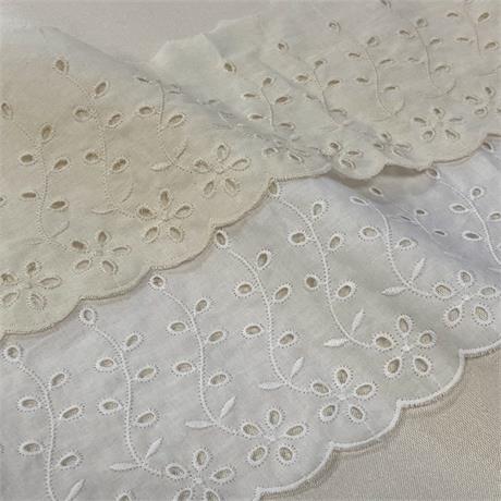 Portugese Cotton Broderie Border Image 1