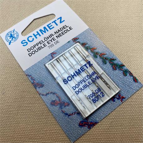 Schmetz 705 DE Double Eye Machine Needle, 5pcs - #80 Image 1