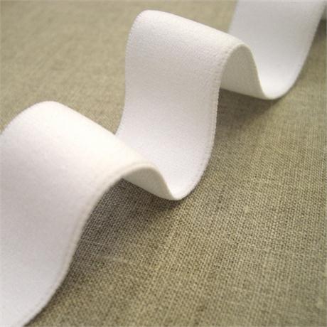 White Soft Elastic 25mm Image 1