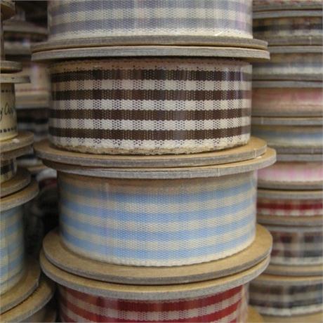 Rustic Gingham Ribbon 25mm Image 1