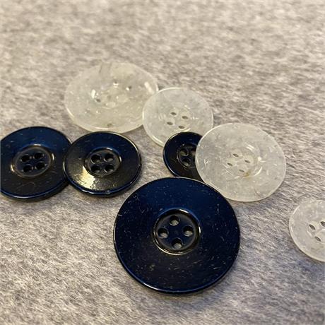 Italian Recycled Polyester 4-Hole Button.  Image 1