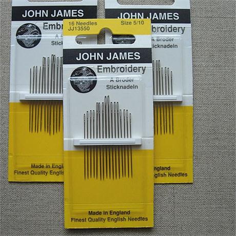 John James Assorted Embroidery Needles 5/10 Image 1