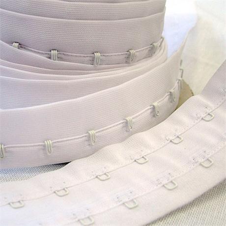White Double Hook & Eye Tape Image 1