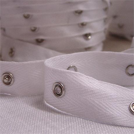 White Press Fastener Tape Image 1