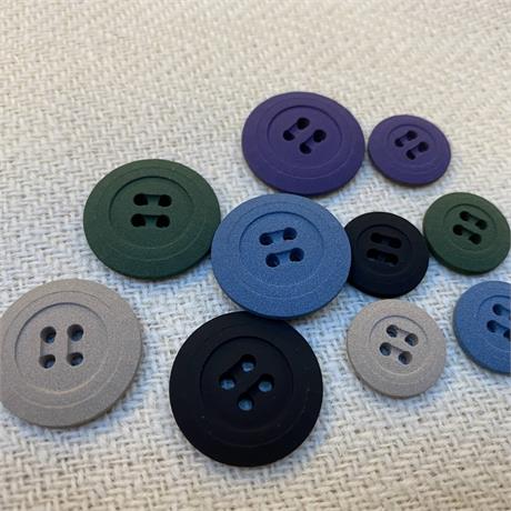 Italian 4-Hole Matt Plastic Button Image 1