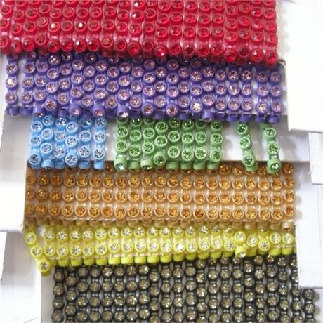 Czech Crystal Trim SS13  on Plastic Banding Image 1