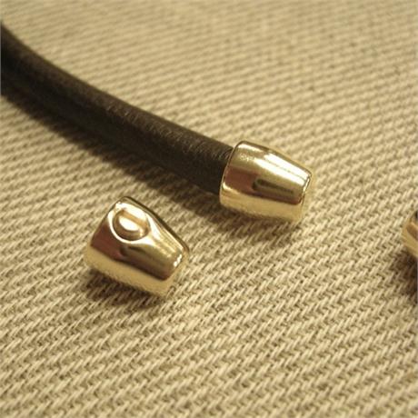Gold Cord End with Screw Image 1
