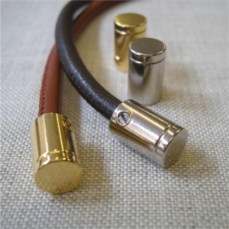 Gold Cord End with Screw Image 1