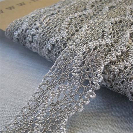 Metallic Rayon Lace Trim 30mm Image 1