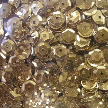 Cup Sequins Gold - 6mm - 100g Bag Image 1