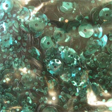 Cup Sequins Jade - 6mm - 100g Bag Image 1
