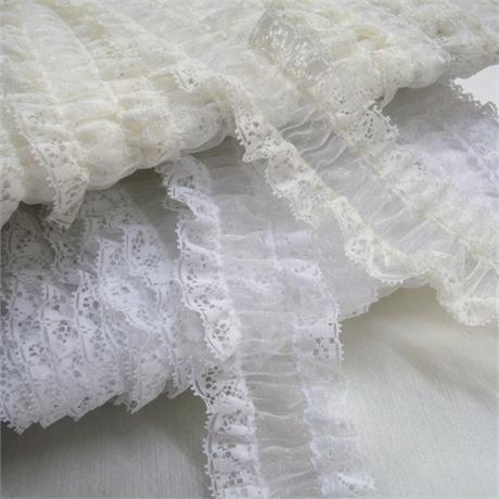 Ruched Lace Trim 40mm Image 1